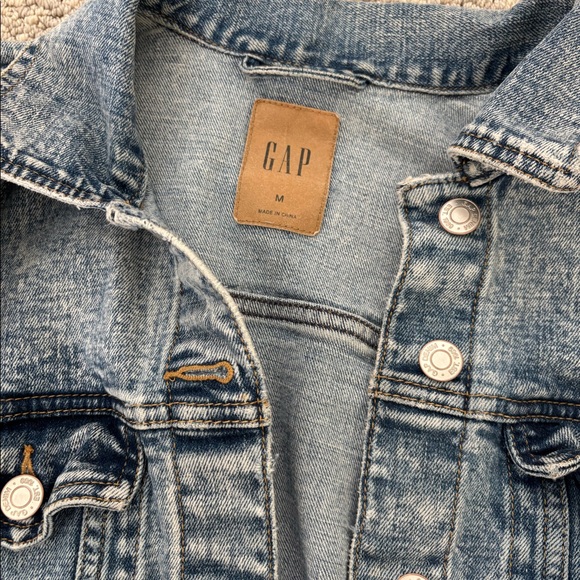 GAP Puff Sleeve Icon Denim Jacket medium - Picture 2 of 3